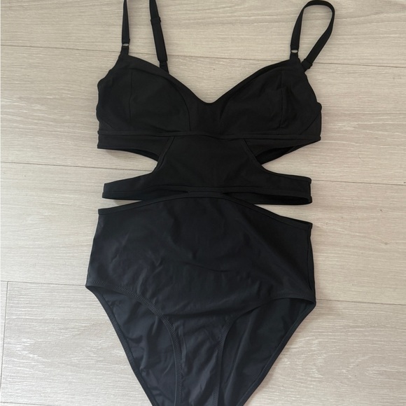 Black Cutout One-Piece Swimsuit Adidas - Picture 2 of 10